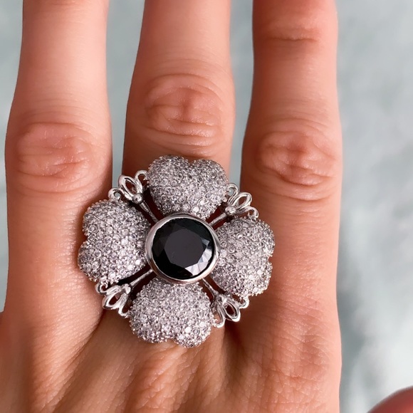 New Silver Vintage and Black Onix Ring - Picture 3 of 6